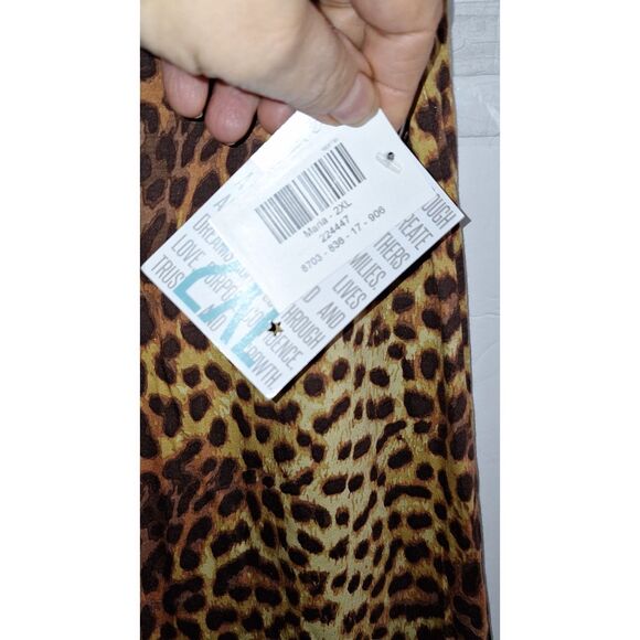 A LulaRoe Women's Plus Sized Maxi Dress Leopard Print Cocktail Party Casual 2X - Picture 4 of 10